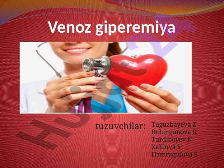 Venoz giperemiya: etiologiya va davolash usullari