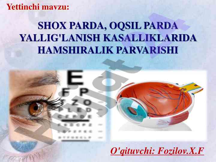 Shox parda va oqsil parda yallig'lanishi tajribalari