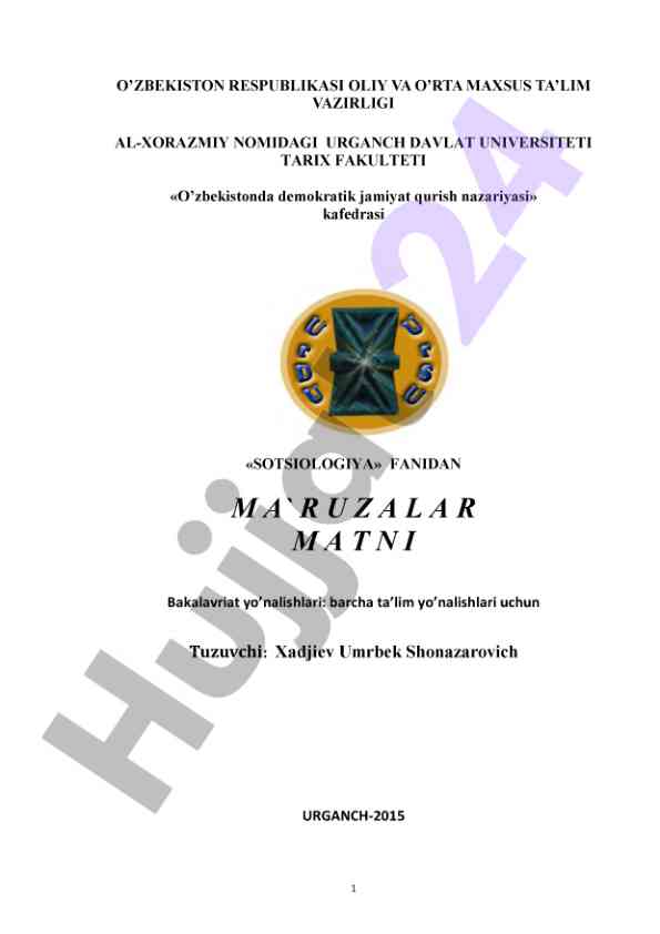O’zbekistonda demokratik jamiyat qurish nazariyasi