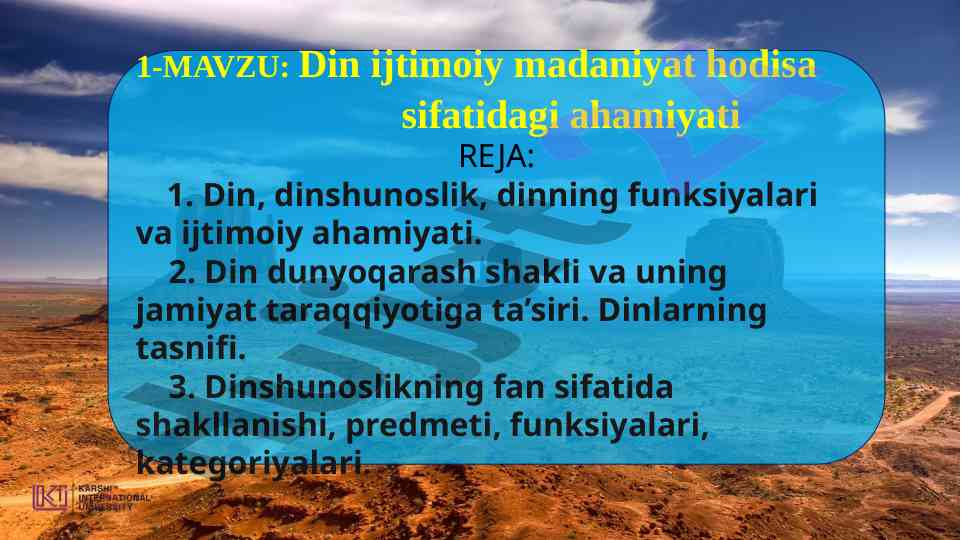 Din ijtimoiy madaniyat va ahamiyati