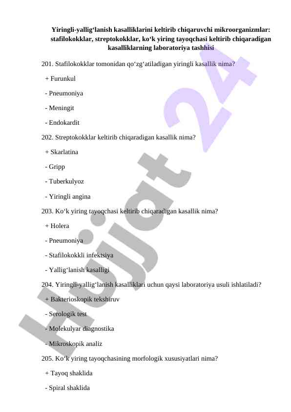 Yiringli-yallig‘lanish kasalliklari va mikroorganizmlar