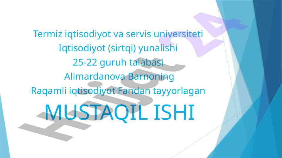 Biznes jarayonlarida bulutli hisoblash texnologiyalari