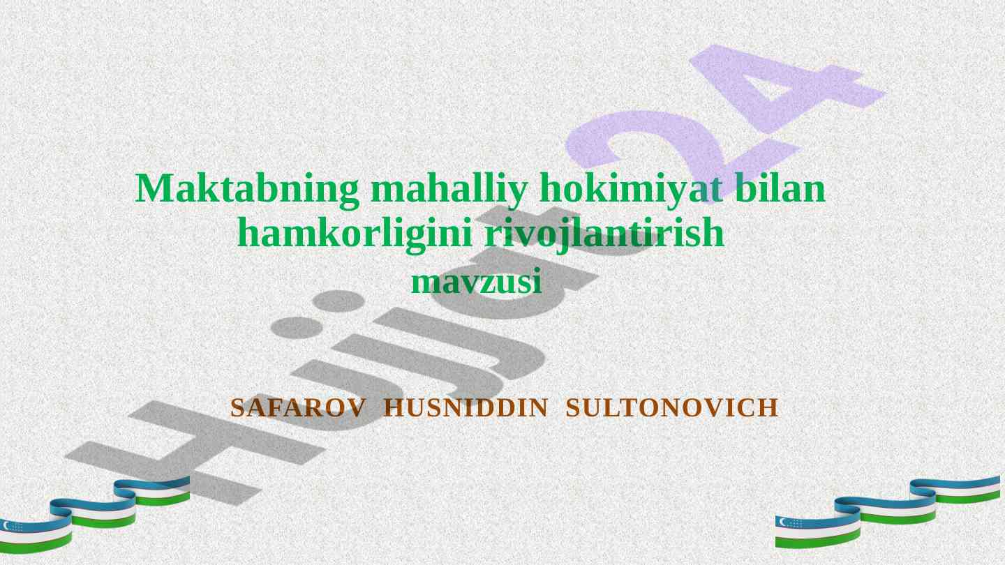 Maktab va mahalliy hokimiyat hamkorligi rivojlanishi