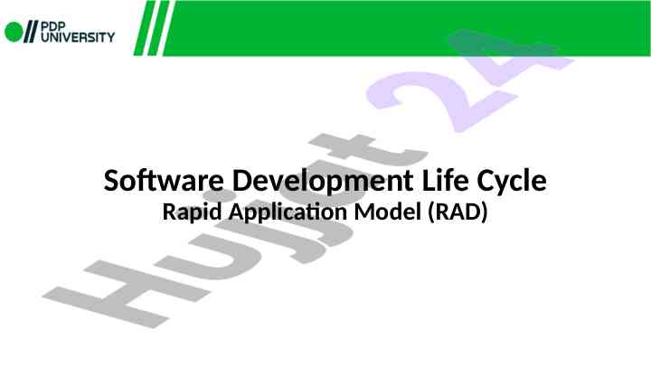Rapid application development model overview