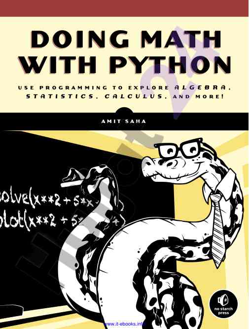 Doing math with python exploring algebra and calculus
