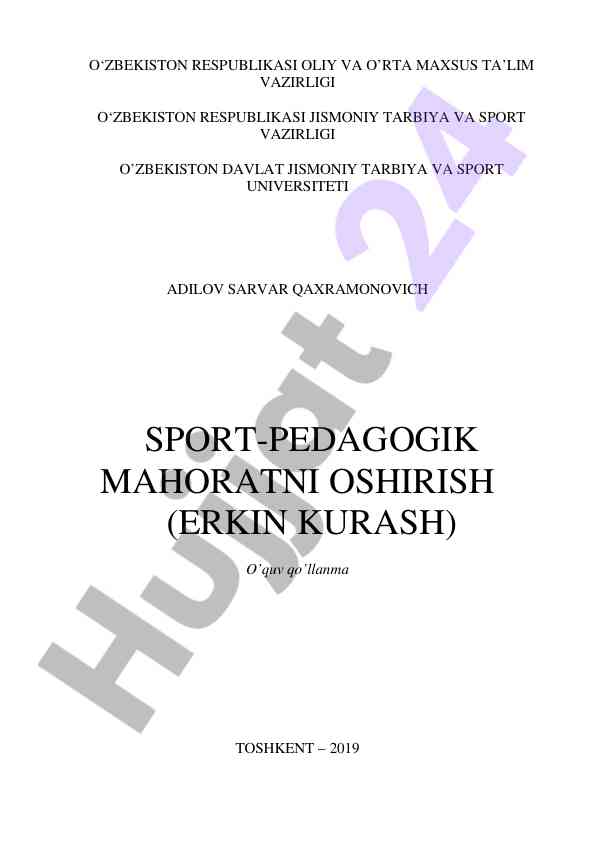Sport-pedagogik mahoratni oshirish (erkin kurash)