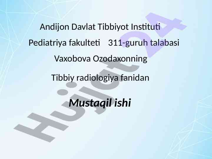 Radioizotop tashxisot vidoligi va afzalliklari