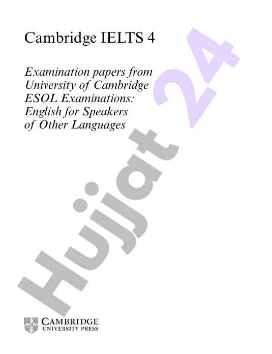 Cambridge ielts 4 examination papers overview
