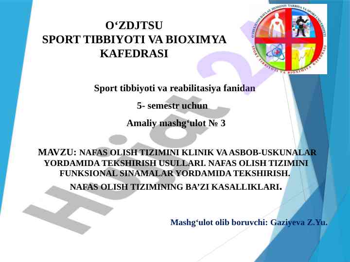 Nafas olish tizimini tekshirish usullari