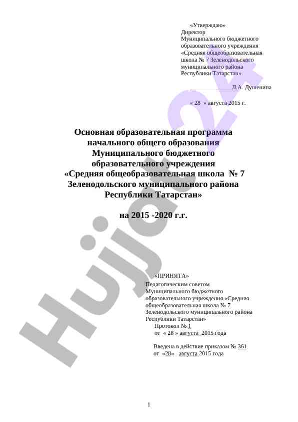 Osnovnaya obrazovatelnaya programma 2015-2020