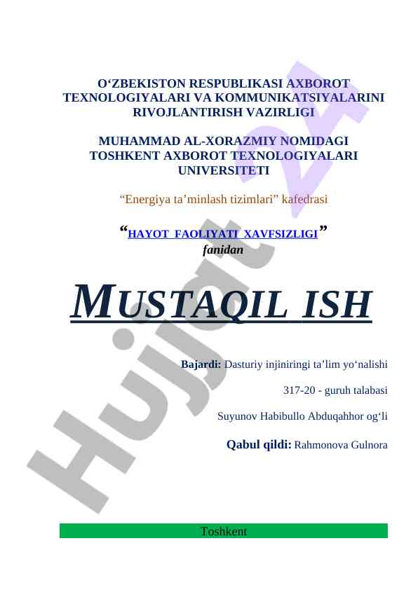 Aqliy mehnat gigienasi tahlili va foydalari