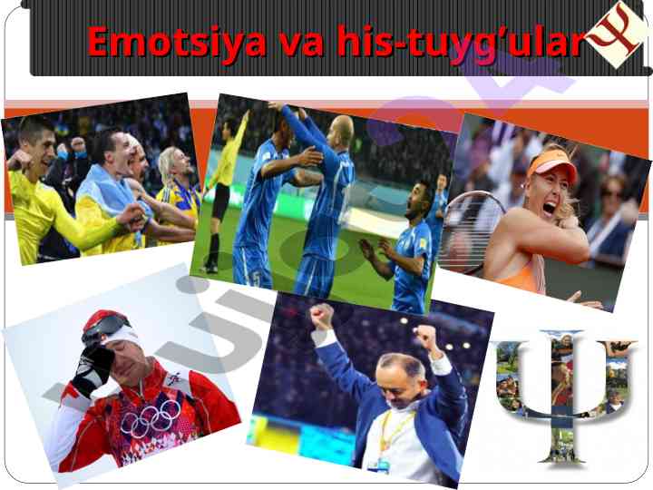 Emotsiya va his-tuyg'ular tushunchasi