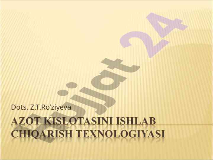 Nitrat kislotasi fizik-kimeviy xususiyatlari