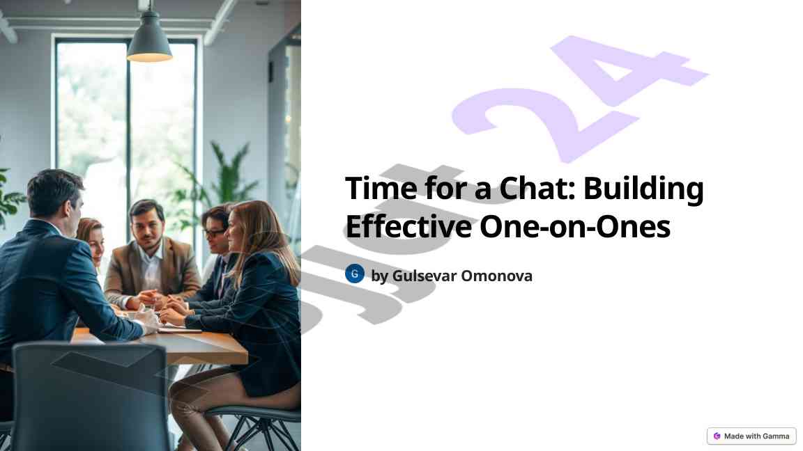 Effective one-on-ones for enhanced communication skills
