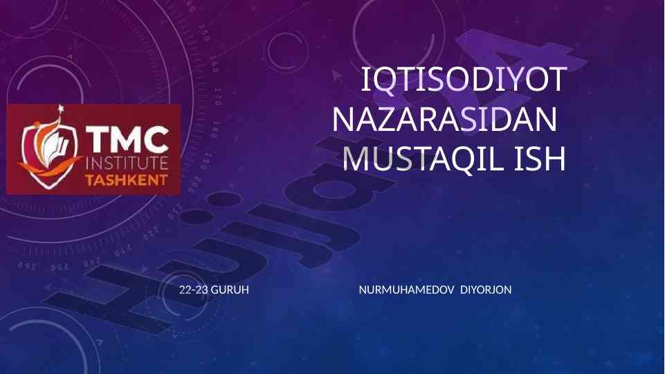 Moliya tizimi va moliya siyosatining asoslari
