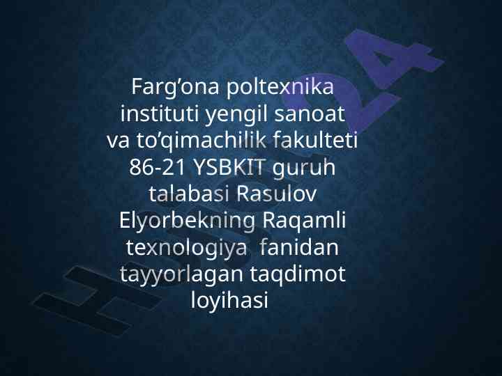 Raqamli texnologiyalar o‘quv platformalari taqdimoti