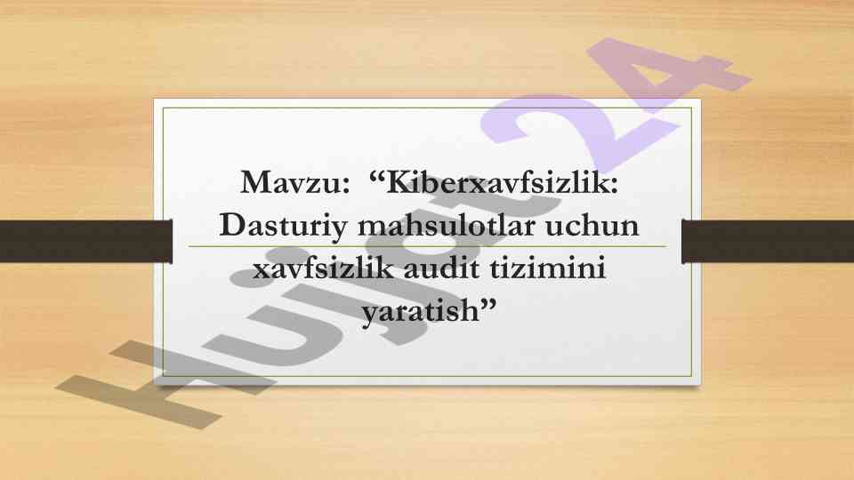 Kiberxavfsizlik agar dasturiy mahsulotlarga ta'sir