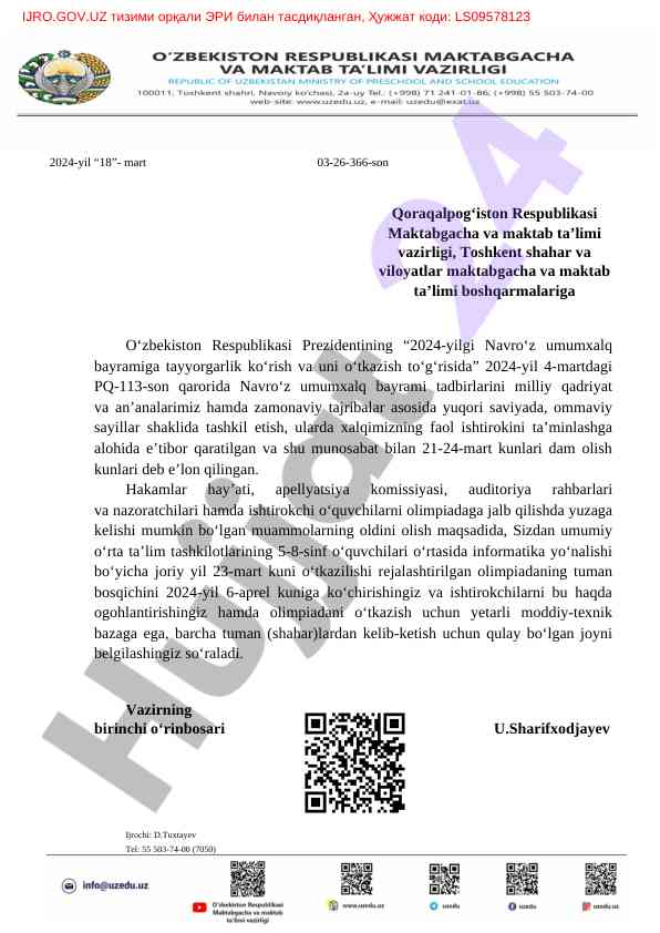 Olimpiadaga tayyorgarlik rejalari 2024