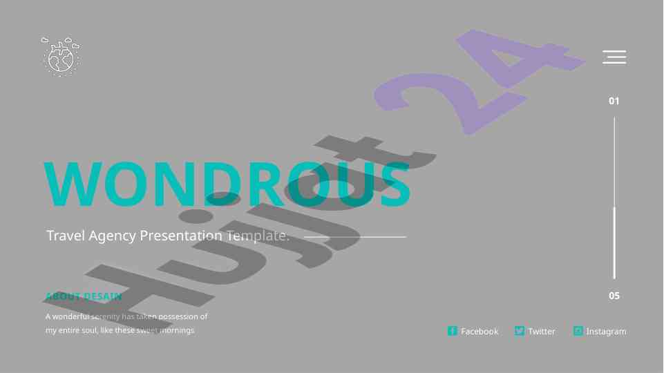 Wondrous travel agency presentation template