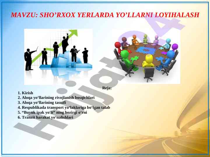 Sho‘rxox yerlarda yo‘llarni loyihalash