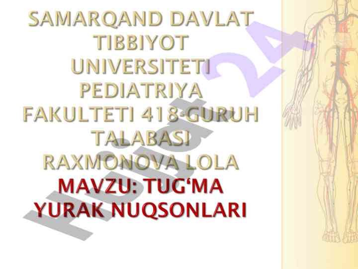 Tug‘ma yurak nuqsonlari va ularning rivojlanishi