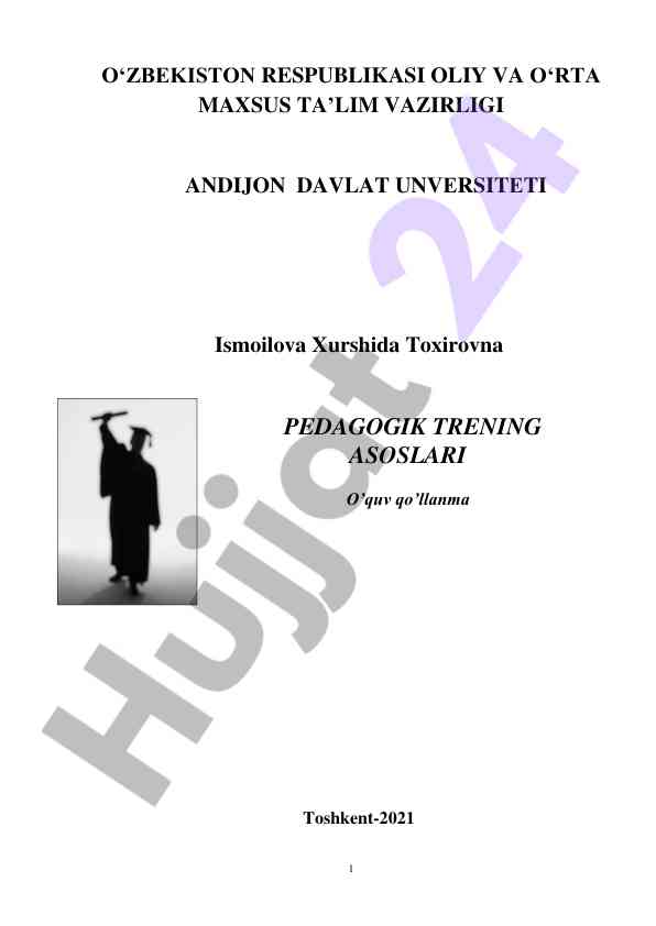 Pedagogik trening asoslari o’quv qo’llanma