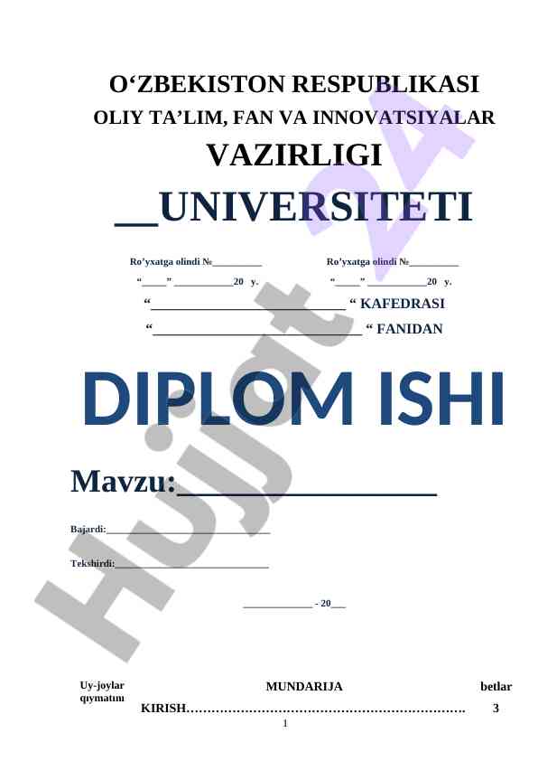Uy-Joy Qimmatini Baholash Tashkiloti