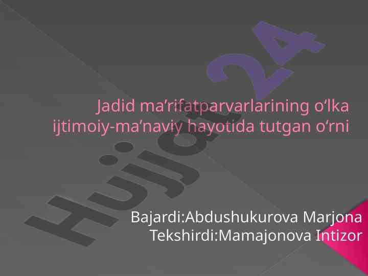 Jadid ma’rifatparvarlarining o‘rni va ta’siri