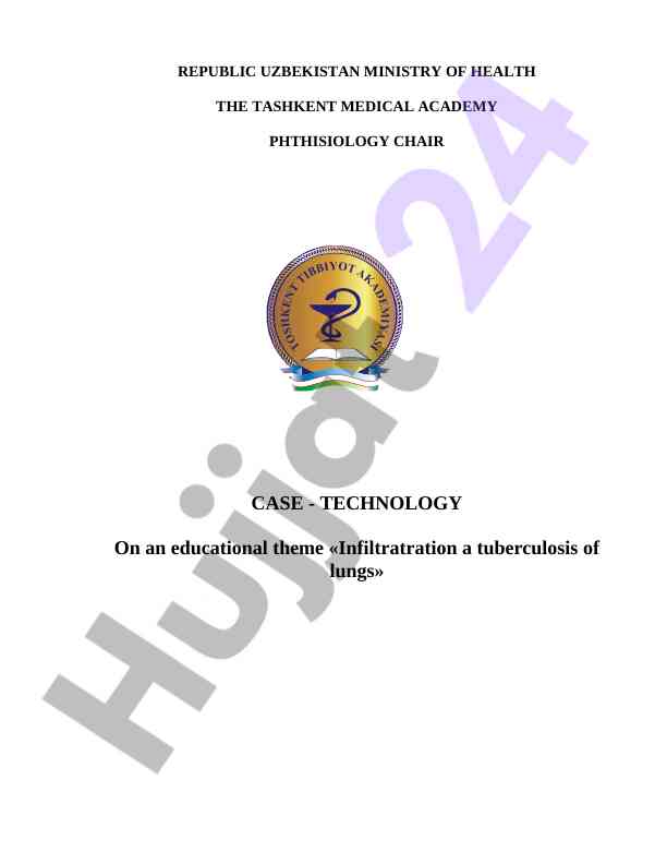 Infiltration a tuberculosis of lungs educational guide