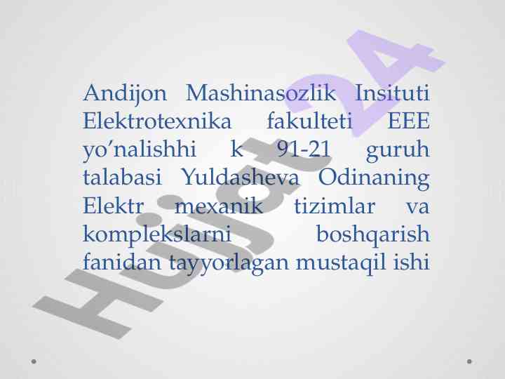 Asinxron motorni ishga tushirish usullari