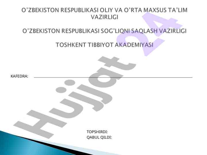 Oziq moddalar va ularning organizmdagi o‘rni