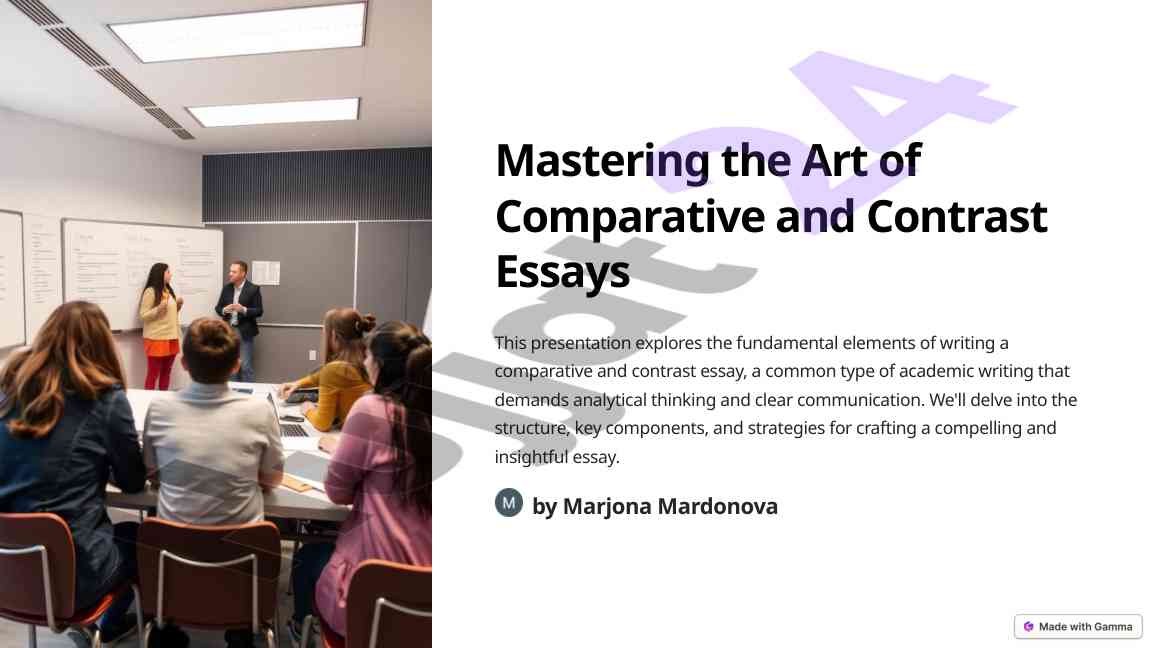 Mastering comparative and contrast essays techniques
