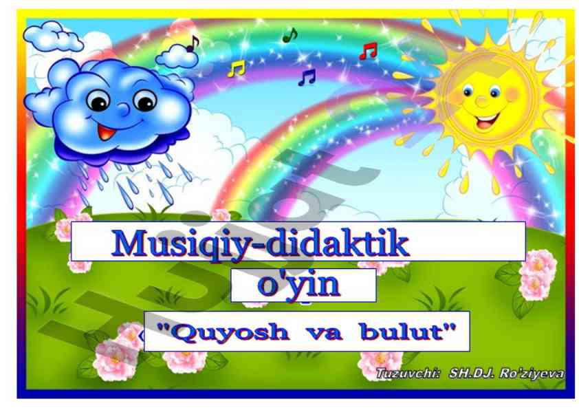 Bolalarda musiqiy kayfiyatni rivojlantirish o‘yini