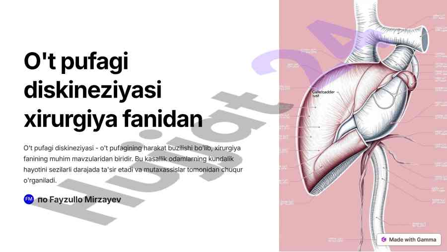 O't pufagi diskineziyasi xirurgiya fanida