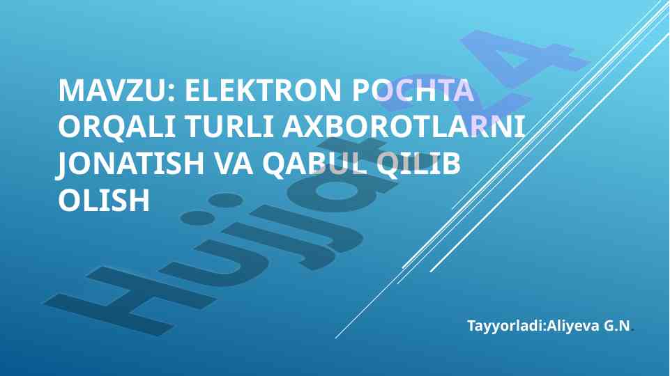 Elektron pochta va tibbiyotdagi qo‘llanilishi