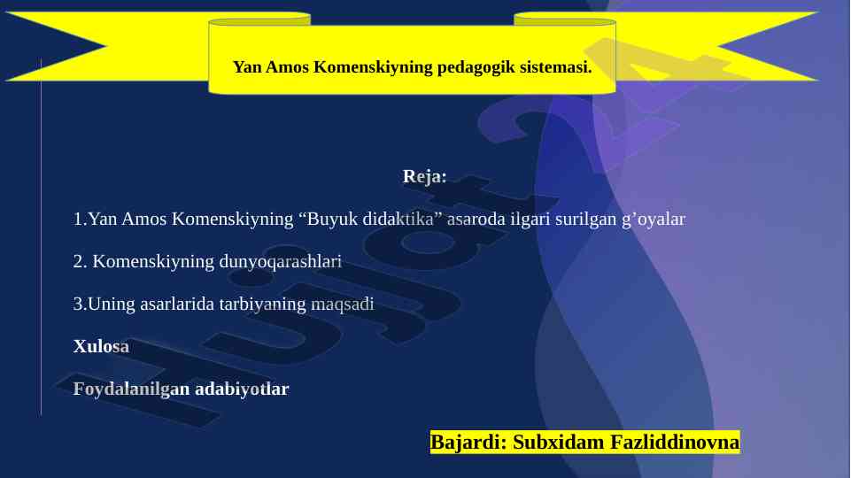 Yan amos komenskiyning buyuk didaktika asarida goyalar