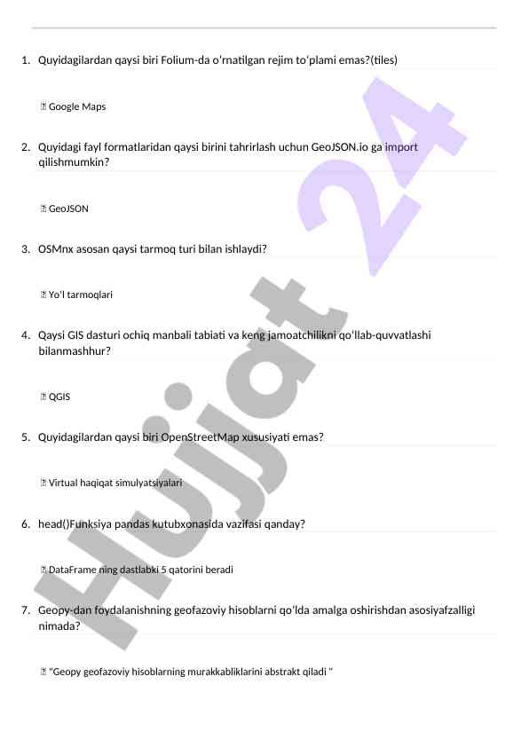 Geografik hisoblar va folium kutubxonasi