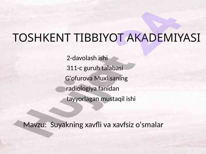 Suyakning xavfli va xavfsiz o'smalar tahlili