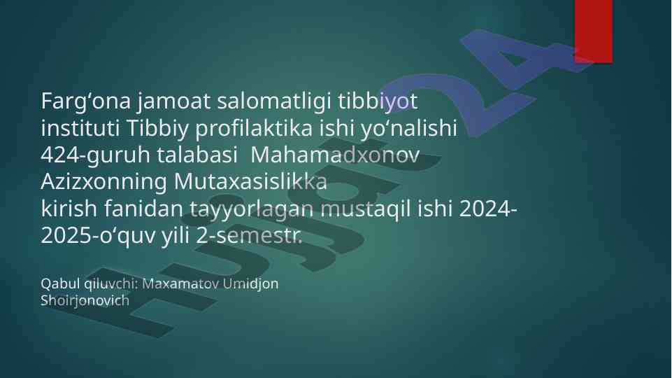 Ozuqaviy moddalar va ularning biologik roli