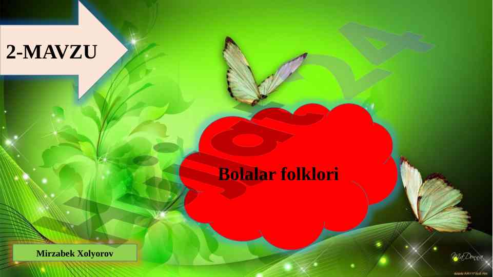 Bolalar folklori: o‘zbek ijodi tahlili