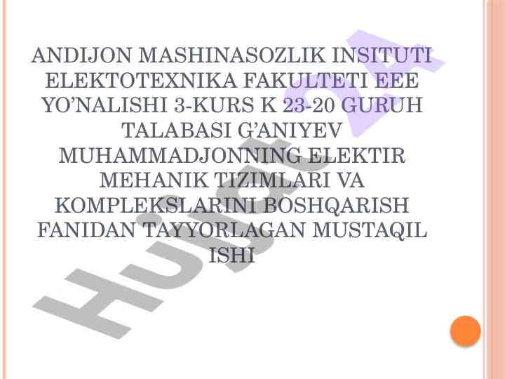 Elektr yuritmalarni rostlashning bo’yindiruvchan tizimi