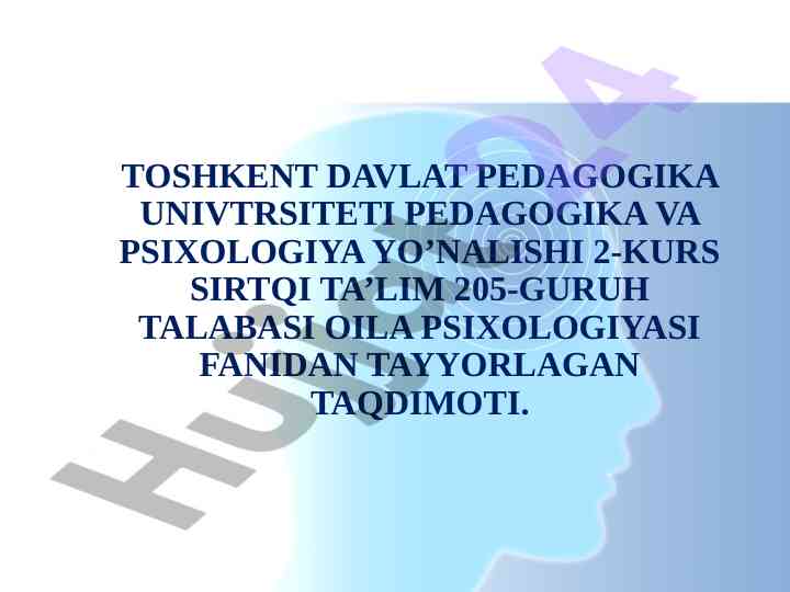 Oila, mahalla va ta’lim muassasasi ijtimoiy - pedagogik hamkorligi