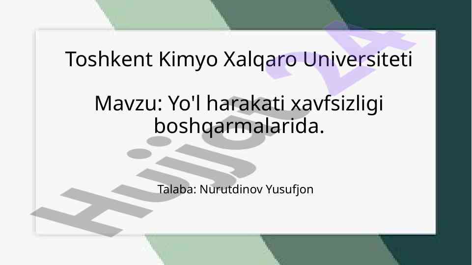 Yo'l Harakati Xavfsizligi Boshqarmalari