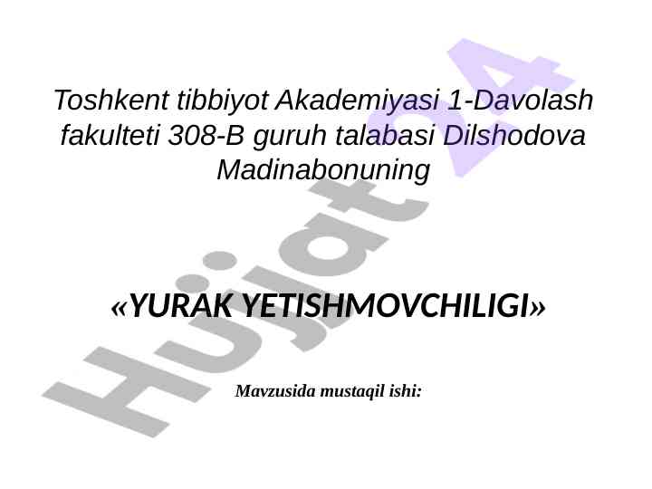 Yurak yetishmovchiligi: ta'rifi, tarqalishi va etiologiyasi