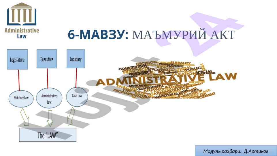 Ma'muriy akt: tushuncha va shakllari