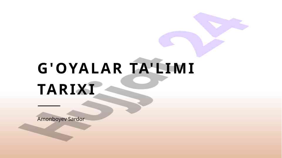 Ta'lim falsafasi va tarixiy rivojlanishi