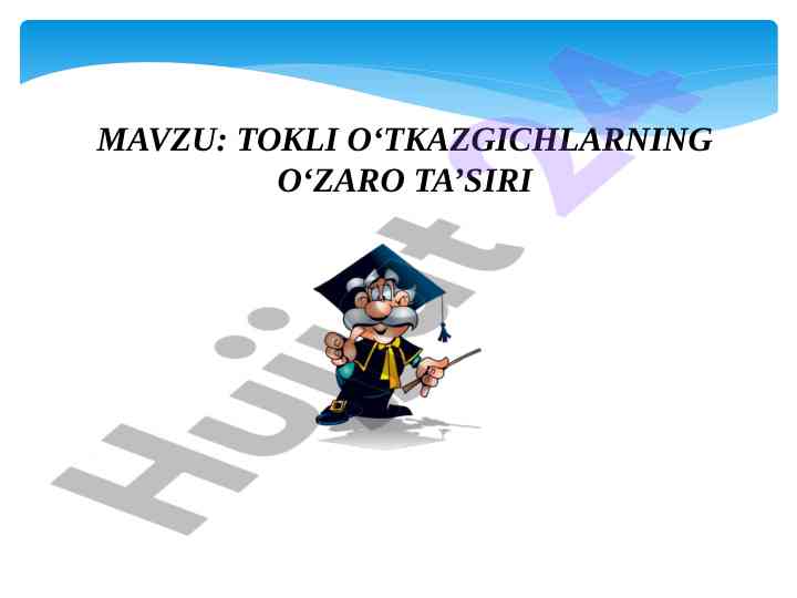 Tokli o‘tkazgichlarning o‘zaro ta’siri haqida qo‘llanma