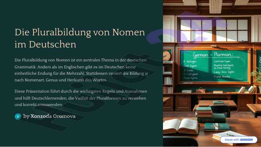 Pluralbildung von nomen im deutschen