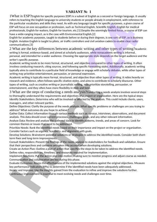 Understanding esp and academic writing differences
