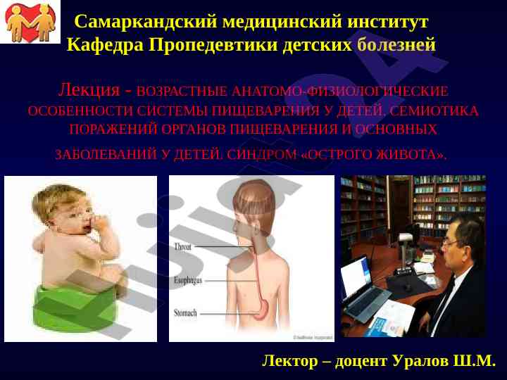 Возрастные анатомо-физиологические особенности пищеварения